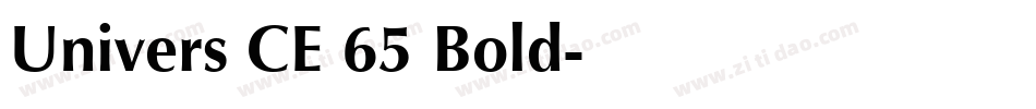 Univers CE 65 Bold字体转换